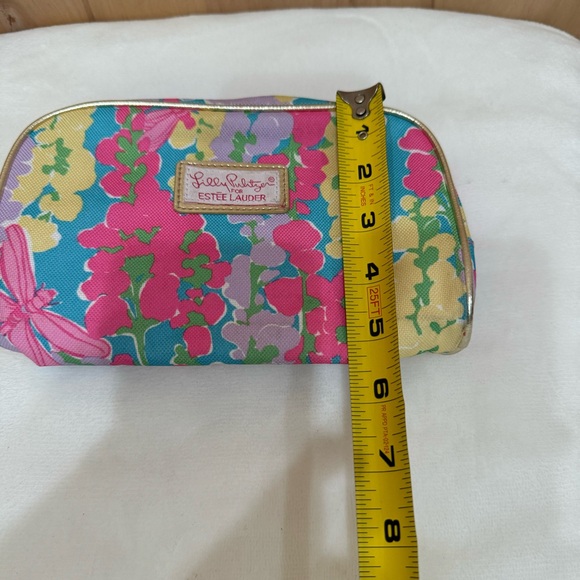 Lilly Pulitzer Estee Lauder Makeup Bag Cosmetic Pouch Case Floral Dragonfly - Picture 11 of 13